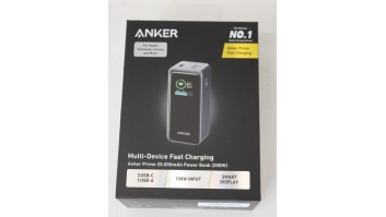 SALE OUT. Anker Power Bank, 200 W | Prime | 20000 mAh | Black | UNPACKED, SMALL  SCRATCHED ON TOP