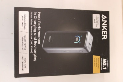 SALE OUT. Anker Prime power bank - USB, 2 x USB-C - 300 Watt | 26250 mAh | Black | UNPACKED, SMALL SCRATCHED ON TOP EDGE