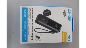 SALE OUT. Anker Zolo Powerbank | A1695H11 | 25000 mAh | Built-In USB-C and Retractable Cable) | Grey | UNPACKED, SCRATCHED ON SCREEN, MISSING INNER PACKAGING