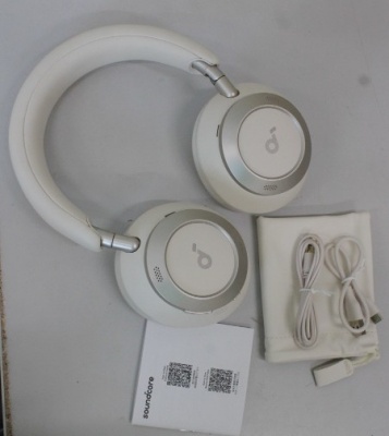 SALE OUT. Anker Soundcore Foldable Headphones | Space One Pro | Bluetooth | Over-ear | Microphone | Cream White | DEMO | Warranty 24 month(s) | Wireless