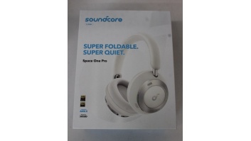 SALE OUT. Anker Soundcore Foldable Headphones | Space One Pro | Bluetooth | Over-ear | Microphone | Cream White | DEMO | Warranty 24 month(s) | Wireless