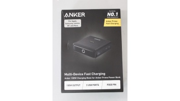 SALE OUT. Anker Prime Charging Base for Power Bank, 100W | A1902311 | Black | UNPACKED, DAMAGED PACKAGING, SCRATCHED