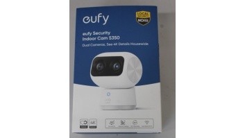 SALE OUT. Anker Eufy Security Indoor Cam S350, White | Anker Eufy Security Indoor Camera | S350 | 24 month(s) | Tabletop | Wide-Angle Lens | Micro SD, Max. 128GB | UNPACKED, MISSING POSITIONING STICKER