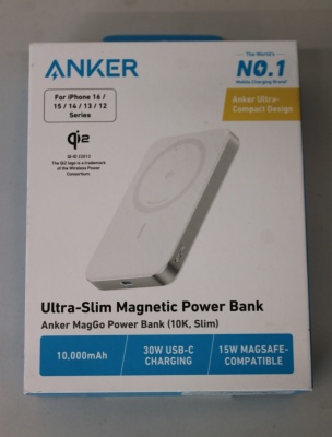SALE OUT. Anker Power Bank | MagGo | 10000 mAh | White | DEMO