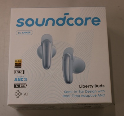 SALE OUT. | Anker Soundcore True wireless earphones | Liberty Buds | Bluetooth | Semi-in-ear | Microphone | Light Blue | Noise canceling | Noise reduction | DEMO | Warranty 24 month(s) | Wireless