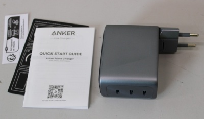 SALE OUT. Anker Prime Charger, 3 Ports, Silver | Anker Prime Charger, 3 Ports, 160W, Silver | UNPACKED, NO ORIGINAL PACKAGING