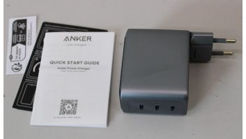 SALE OUT. Anker Prime Charger, 3 Ports, Silver | Anker Prime Charger, 3 Ports, 160W, Silver | UNPACKED, NO ORIGINAL PACKAGING
