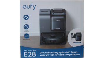 SALE OUT. Anker Eufy Robot Vacuum Cleaner Omni E28, Black | Anker Eufy Robot Vacuum Cleaner | Omni E28 | Wet&Dry | Dust capacity 3 L | 20000 Pa | Black | DAMAGED PACKAGING, MISSING INNER PACKAGING (BAGS). ITEM IS USED, DIRTY, WET AND SCRATCHED. NOT FULL L