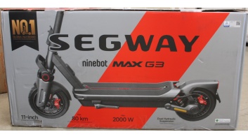 SALE OUT. | Segway MAX G3 E | eKickScooter | 2000 W | Up to 25 km/h | 11 " | 24 month(s) | Black | DAMAGED PACKAGING AND PAINT, ITEM AND PARTS ARE SCRATCHED, DIRTY, INSTALLATION MARKS