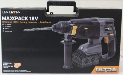 SALE OUT. Batavia 18V brushless hammer drill 2.2 J / SDS+ / Without battery and charger in BMC | Batavia B.V. 18V Cordless Brushless Rotary Hammer SDS+, Without Battery and Charger in BMC | DAMAGED PACKAGING