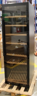 SALE OUT. Caso WineExclusive 180 Smart Wine Cooler, Free standing, Height 190 cm, Up to 180 bottles, Compressor technology, Black | SALE OUT. | Caso Smart Wine Cooler | WineExclusive 180 | Energy efficiency class G | Showcase | Free standing | Bottles cap