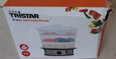 SALE OUT. Tristar | Food Steamer | VS-3914 | Silver | 1200 W | Capacity 11 L | DAMAGED PACKAGING | Number of baskets 3