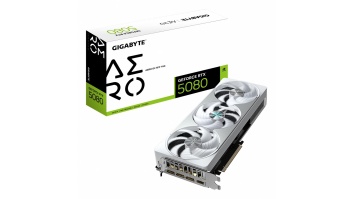 Graphics Card|GIGABYTE|NVIDIA GeForce RTX 5080|16 GB|GDDR7|256 bit|PCIE 5.0 16x|GPU 2617 MHz|Dual Slot Fansink|GV-N5080AEROOC-16GD1.0