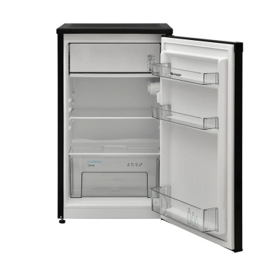 SHARP ledusskapis, 88l, 82.10 cm, melns