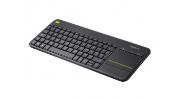 Logitech | K400 Plus | Keyboard with Trackpad | Wireless | US | Black | • Keyboard• Unifying receiver • 2 AA batteries (pre-installed)• User documentation