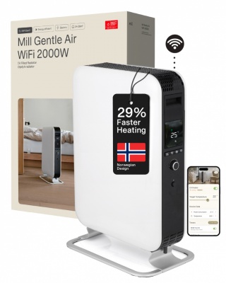 Mill | Heater | OIL2000WIFI3 GEN3 | Oil Filled Radiator | 2000 W | Number of power levels 3 | Suitable for rooms up to 24 m² | White/Black
