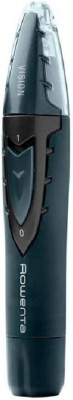 Rowenta Nose and Ear Trimmer | TN3011F0 | Cordless | Wet & Dry | Black/Blue