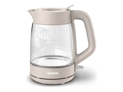 TEFAL Kettle | KO2G0BE0 | 2000 W | Electric | 1.7 L | Glass | 360° rotational base | Grey/Transparent