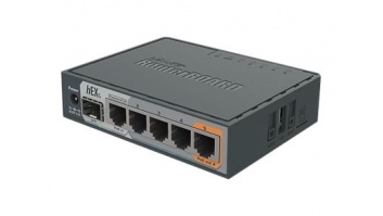 Mikrotik Wired Ethernet Router RB760iGS, hEX S, Dual Core 880MHz CPU, 256MB RAM, 16 MB (MicroSD), 5xGigabit LAN, 1xSFP, USB, IPsec hardware encryption support and The Dude server package, PCB temperature and Voltage Monitor, Beeper, RouterOS L4 | MikroTik
