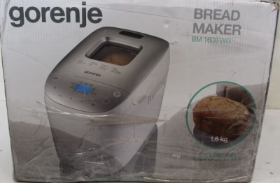 SALE OUT. Gorenje | Bread maker | BM1600WG | Power 850 W | Number of programs 16 | Display LCD | White/Silver | DAMAGED PACKAGING