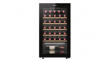 Candy | Wine Cooler | 438063 | Energy efficiency class G | Free standing | Bottles capacity 34 | Black