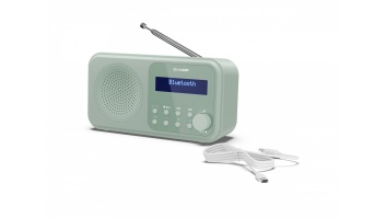 Sharp DR-P420(GN) Tokyo Portable Digital Radio, FM/DAB/DAB+, Bluetooth 5.0, USB or Battery Powered, Aquamarine Green | Sharp
