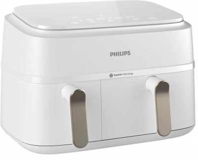 Philips Double basket Airfryer | NA353/10 3000 series | Power 2750 W | Capacity 9 L | Rapid Air Plus | White