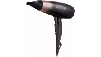 Remington Hair Dryer | D5305 Rose Shimmer | 2200 W | Number of temperature settings 3 | Ionic function | Diffuser nozzle | Black/Rose