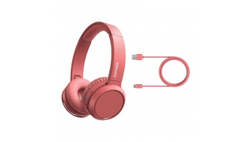 PHILIPS austiņas On-Ear ar Bluetooth, sarkanas