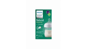 Philips Avent Natural Response stikla zīdaiņu pudelīte 125 ml, jaundzimušā knupītis, 0m+