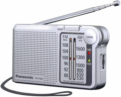 Panasonic portatīvais radio, sudraba