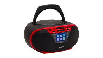 AIWA boombox sistēma ar bluetooth un TFT-LCD displeju, sarkans