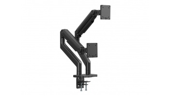 Digitus Desk Mount | Height, tilt, rotation, depth, pivot | Dual Monitor Mount | 2x 45 " | Maximum weight (capacity) 2x 20 kg | Black