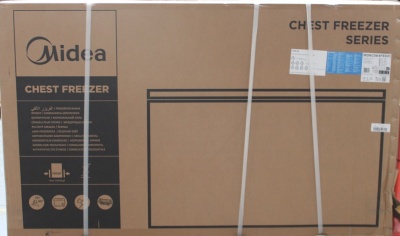 SALE OUT. Midea Freezer | MDRC564FEE01 | Energy efficiency class E | Chest | Free standing | Height 82.5 cm | Total net capacity 418 L | White | DAMAGED PACKAGING, TEMPERATURE SCREEN AND PLASTIC COVER. DENTED FRONT, LEFT AND RIGHT SIDES