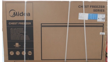 SALE OUT. Midea Freezer | MDRC564FEE01 | Energy efficiency class E | Chest | Free standing | Height 82.5 cm | Total net capacity 418 L | White | DAMAGED PACKAGING, TEMPERATURE SCREEN AND PLASTIC COVER. DENTED FRONT, LEFT AND RIGHT SIDES