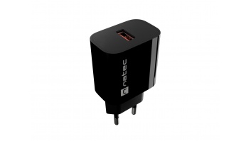 Natec Ribera USB Charger 1X USB-A 18W, Black