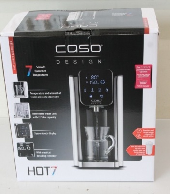 SALE OUT. Caso 01875 HOT 7 Turbo Hot water dispenser, Capacity 2.7 L, Black/Stainless Steel | SALE OUT. Caso Turbo Hot Water Dispenser | Hot7 | Water Dispenser | 2200 W | 2.7 L | Plastic/Stainless Steel | Black/Stainless Steel | UNPACKED, USED