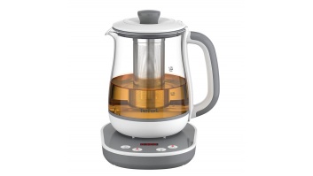 TEFAL BJ551B10 | Tea Kettle | 1400 W | 1.5 L | Glass | 360° rotational base | White/Grey