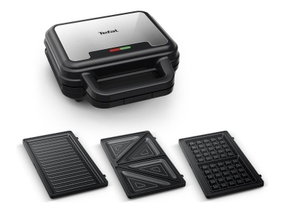 TEFAL | UltraCompact 3in1 SW383D10 | Sandwich Maker | 700 W | Number of plates 3 | Gray/Black