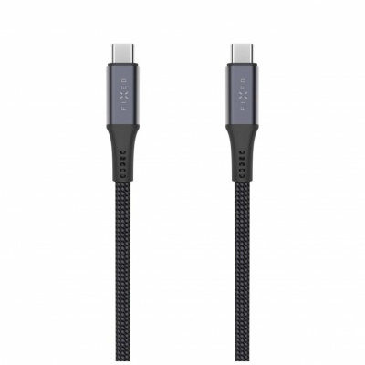 Fixed Braided Cable USB-C/USB-C, 2m, USB4 gen2 20Gbps, 4K 60Hz, 240W | FIXDBP-CC2-GR