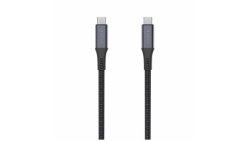Fixed Braided Cable USB-C/USB-C, 2m, USB4 gen2 20Gbps, 4K 60Hz, 240W | FIXDBP-CC2-GR