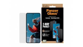 PanzerGlass 2-Way Privacy Screen Protector Samsung New Galaxy S26 | Ultra-Wide Fit w. EasyAligner | PanzerGlass