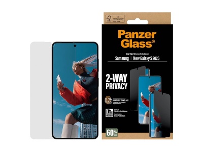 PanzerGlass 2-Way Privacy Screen Protector Samsung New Galaxy S26 | Ultra-Wide Fit w. EasyAligner | PanzerGlass