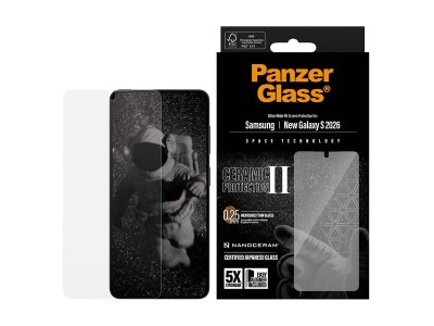 PanzerGlass Ceramic Screen Protector Samsung New Galaxy S26 | Ultra-Wide Fit w. EasyAligner | PanzerGlass