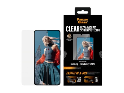PanzerGlass Screen Protector Samsung New Galaxy S26 | Ultra-Wide Fit w. FASTFIT IN-A-BOX | PanzerGlass