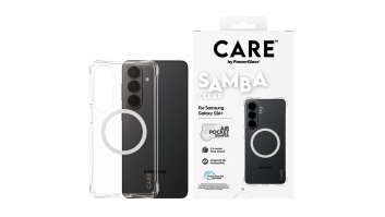 CARE by PanzerGlass Samba Case Transparent w. White Qi Samsung New Galaxy S26 Plus | PanzerGlass