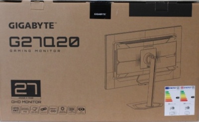 SALE OUT. GIGABYTE GAMING MONITOR 27" G27Q20 | SALE OUT. Gigabyte G27Q20 EK | 27 " | SS IPS | QHD | 200 Hz | 0.5 ms | 2560 x 1440 pixels | 350 cd/m² | HDMI ports quantity 2 | Warranty 36 month(s) | DAMAGED AND MISSING INNER PACKAGING, DEMO