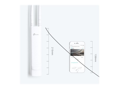 TP-LINK | N300 Wireless N Outdoor Access Point | EAP110 | 802.11n | 2.4 GHz | 300 Mbit/s | Ethernet LAN (RJ-45) ports 1 | MU-MiMO Yes | PoE in | Antenna type 2xExternal