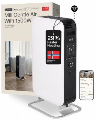 Mill | Heater | OIL1500WIFI3 GEN3 | Oil Filled Radiator | 1500 W | Number of power levels 3 | Suitable for rooms up to 25 m² | White