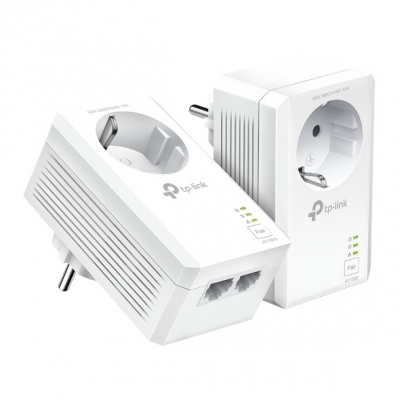 TP-LINK | AV1000 2-Port Gigabit Passthrough Powerline Starter Kit | TL-PA7027P KIT | 10/100/1000 Mbit/s | Ethernet LAN (RJ-45) ports 2 | No Wi-Fi | Extra socket